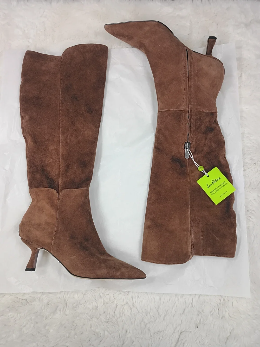 Sam Edelman Taylin Brown Suede Over-the-Knee Pointed Toe Boots Size 6 NWOB